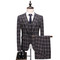 Jacke Slim Fit Anzug Plaid Anzüge Weste Business Hochzeit