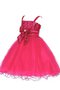 Organza Empire Taille Mini Blumenmädchenkleid mit Schmetterlingsknoten mit Applike