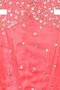 Paillettenbesetztes Empire Taille Nackenband Bodenlanges Blumenmädchenkleid mit Rüschen