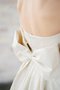 Reißverschluss Ärmellos Einfaches Brautjungfernkleid mit Schmetterlingsknoten aus Satin