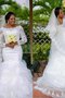 Natürliche Taile Attraktiv Garten Bodenlanges Brautkleid mit Applike