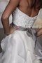 A-Linie Reißverschluss Organza Brautkleid mit mehrschichtigen Rüsche mit Schleife