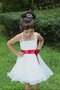 Prinzessin A-Linie Ärmellos Normale Taille Blumenmädchenkleid mit Blume