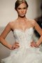 Ärmelloses Organza Bodenlanges Luxus Brautkleid mit offenen Rücken