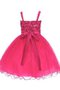 Organza Empire Taille Mini Blumenmädchenkleid mit Schmetterlingsknoten mit Applike