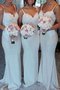 Ärmelloses Empire Taille Etui Brautjungfernkleid mit Herz-Ausschnitt aus Satin