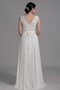 Spitze V-Ausschnitt Luxus Schlichtes Brautkleid mit Bordüre