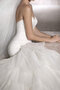 Ehrenvoll Meerjungfrau Stil Stilvolles Swing Brautkleid mit Mehrschichtigen Rüsche