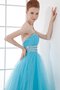 Perlen A-Linie Ärmellos Satin Quinceanera Kleid