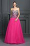 Herz-Ausschnitt Ärmelloses Empire Taille Organza Duchesse-Linie Quinceanera Kleid