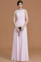 Reißverschluss A-Line Ärmellos Juwel Ausschnitt Gerüschtes Brautjungfernkleid