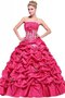 Geschichtes Natürliche Taile Bodenlanges Quinceanera Kleid aus Satin mit Blume