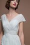 V-Ausschnitt Tüll Informelles Schlichtes Brautkleid mit Applike