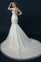 Meerjungfrau Stil Plissiertes Vorne Geschlitztes Brautkleid aus Spitze mit Applike