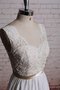 Chiffon Bodenlanges Schwingendes Brautkleid mit Knöpfen mit natürlicher Taille