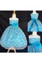 Duchesse-Linie Juwel Ausschnitt Blumenmädchenkleid mit Bordüre mit Rüschen