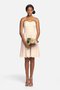 A-Line Herz-Ausschnitt Modern Mini Brautjungfernkleid mit Bordüre