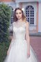 Duchesse-Linie Natürliche Taile Bodenlanges Brautkleid mit Applikation aus Tüll