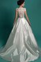 Gericht Schleppe Boot-Ausschnitt Luxus Brautkleid mit gekappten Ärmeln mit Applike