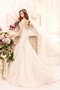 Vintage Spitze Schlichtes Romantisches Brautkleid mit Applike
