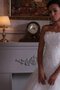 Natürliche Taile Reißverschluss Gericht Schleppe Brautkleid aus Tüll ohne Träger