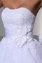 Sweep Zug Normale Taille Spitze Brautkleid mit Bordüre mit Schleife