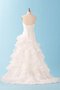 A-Line Organza Tiefe Taile Halle Konservatives Brautkleid