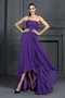 Ärmelloses Trägerlos Reißverschluss Chiffon Empire Taille Cocktailkleid