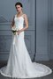 Unglaublich Gesticktes Romantisches Brautkleid mit Natürlicher Taille aus Spitze
