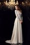 Chiffon Schaufel-Ausschnitt Prinzessin Sittsames Abendkleid mit Empire Taille