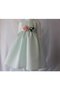 Empire Taille A-Line Knöchellanges Blumenmädchenkleid mit Schleife mit Gürtel