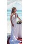 Meerjungfrau Stil Vintage Enganliegendes Brautkleid aus Chiffon mit V-Ausschnitt