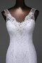 Spitze Schlichtes Wadenlanges Extravagantes Brautkleid mit Bordüre