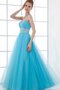 Perlen A-Linie Ärmellos Satin Quinceanera Kleid