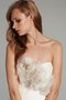 Sweep Zug Meerjungfrau Stil Organza Trägerloser Ausschnitt Brautkleid mit Rücken Schnürung