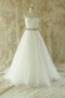 A Linie Plissiertes Tüll Herz-Ausschnitt Glamouröses Brautkleid