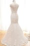 Meerjungfrau Ärmelloses Natürliche Taile Bodenlanges Brautkleid mit Stickerei