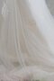 Ärmelloses natürliche Taile Bodenlanges Brautkleid mit Bordüre mit Perlen