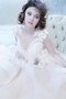 Natürliche Taile Spitze Duchesse-Linie V-Ausschnitt Brautkleid mit Kristall
