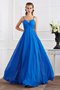 Chiffon Prinzessin Anständiges Ballkleid mit Spaghettiträger mit Perlen