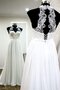 Neckholder Chiffon Reißverschluss Brautkleid mit Plissierungen mit natürlicher Taille