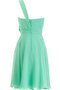 A-Linie Chiffon Empire Taille Cocktailkleid mit Blume mit Reißverschluss