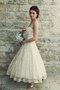 A Linie Elegantes Schlichtes Knöchellanges Brautkleid mit Herz-Ausschnitt