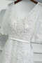 Normale Taille Wunderbar Tüll Brautkleid mit Gürtel mit Bordüre