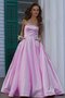 Niedlich Satin Normale Taille Prinzessin Bodenlanges Jugendweihekleid