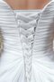 Drapiertes Bodenlanges Pompöse Brautkleid mit Rücken Schnürung aus Chiffon