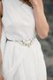 Perlenbesetztes Normale Taille A Linie Bodenlanges Seite Geschlitztes Brautkleid