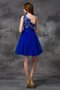 Satin Ärmelloses Empire Taille Prinzessin Kurzes Abiballkleid