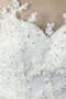 Meerjungfrau Stil halbe Ärmeln Bodenlanges Brautkleid mit Applikation mit Rücken Schnürung