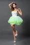 Organza Natürliche Taile Mini Cocktailkleid mit Rücken Schnürung mit Rüschen